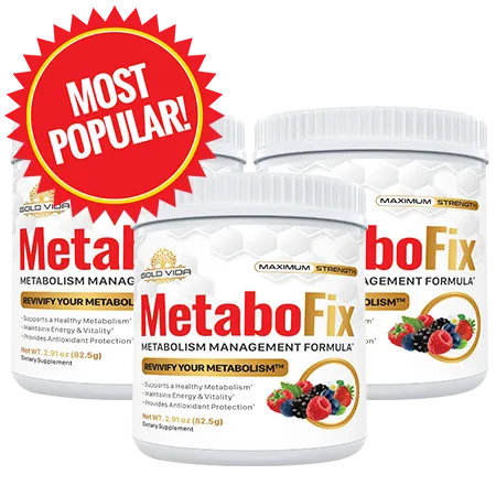 Three tubs of MetaboFix, 90-day supply