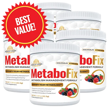 Six tubs of MetaboFix, 180-day supply